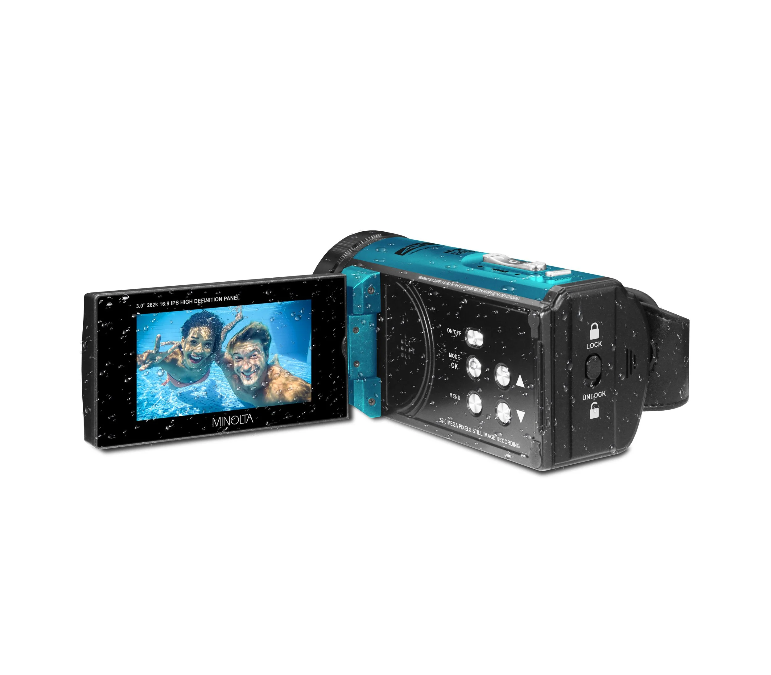 MN4K300WP 4K Ultra HD / 56 MP Waterproof Camcorder — Minolta Digital